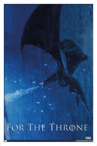 Vista 14 de Trends International Póster de pared Viserion Game of Thrones, 14.725 x 22.375 pulgadas, versión enmarcada de madera de granero