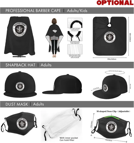 Vista 5 de Chaleco de peluquero personalizado para hombre, ropa de trabajo con logotipo de peluquería personalizada, chaqueta con nombre de peluquero, uniforme