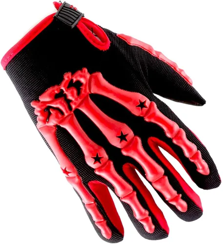 Vista 9 de Guantes juveniles de motocross 1Storm para motocicletas, BMX, MX, ATV, bicicletas todoterreno, modelo de esqueleto para niños