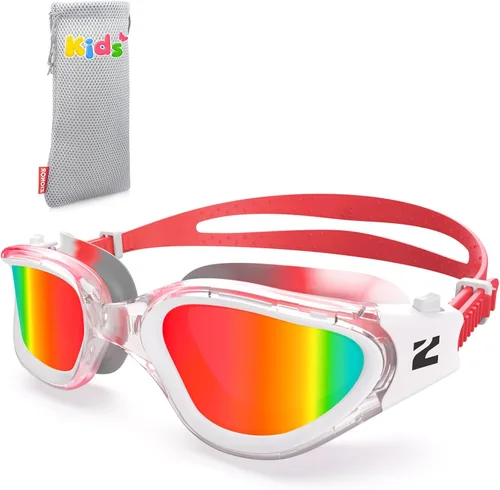 Vista 21 de ZIONOR G1MINI MIX - Gafas de natación para niños, con bloques de color, polarizados, sin fugas, antiniebla, para niños (3-14)