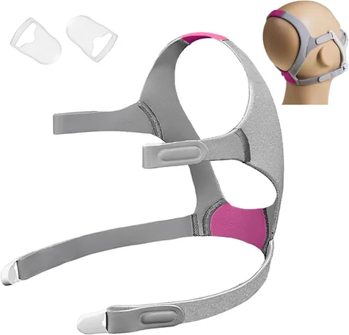 Vista 9 de Paquete de 2 accesorios de repuesto para la máscara CPAP N20, suministros de protector de cabeza compatibles con N20 Mediano, correas de protector