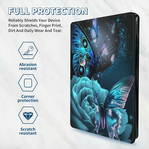 Vista 6 de Funda para iPad mini 6 para iPad mini 6ª generación 8.3 pulgadas 2021 360 grados giratorio soporte ligero cubierta inteligente protectora