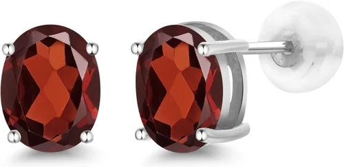 Vista 128 de Gem Stone King Aretes de oro de 14 quilates con piedra natal ovalada de 0.315 x 0.236 in Aretes de oro para mujer
