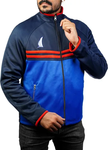 Vista 4 de JACKETREE Chaqueta Ted Track, Jason Sudekis Sports Ted Jacket, Chaqueta Azul Entrenador de Fútbol para Hombres