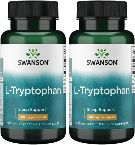 Vista 7 de Swanson L-triptófano - Suplemento de aminoácidos - Descanso y relajación - (60 cápsulas, 500 mg cada una)