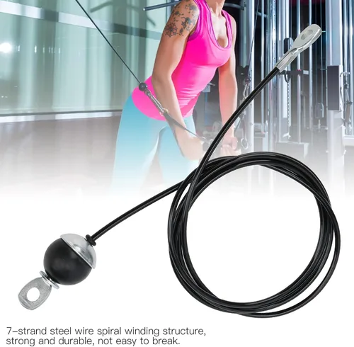 Vista 3 de Gym Cable Wire Rope,Fitness Pulley Replacement Cable, Safe and Easy to Install Heavy Duty Steel Wire Rope for Home Gym Fitness,Specialty