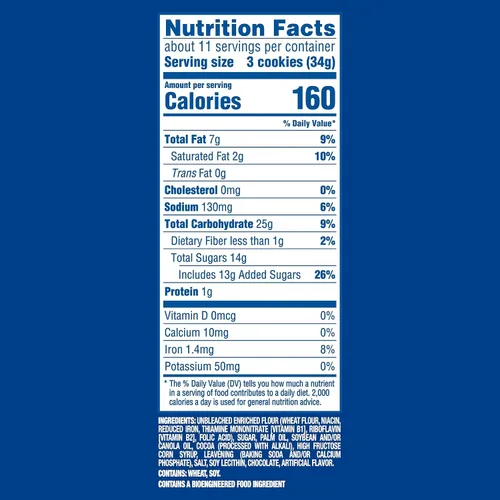 Vista 6 de Oreo, galletas sándwich de chocolate, 13.3 onzas Siempre hecho con cacao real, certificado Kosher