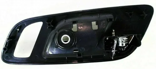 Vista 2 de Para GMC Sierra 2500 HD manija de puerta interior delantera, lado del conductor, bisel negro con palanca cromada (2007-2014) Recorte: SLT