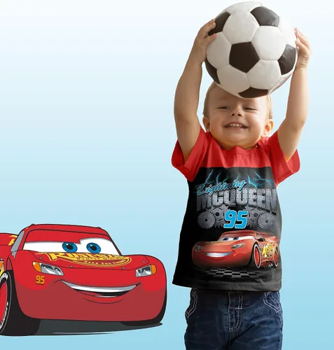 Vista 4 de Disney Camiseta gráfica Cars Lightning McQueen Pixar (juegos) Tow Mater Doc Cruz Finn Outfit Tee Niños Cumpleaños Ropa para niños
