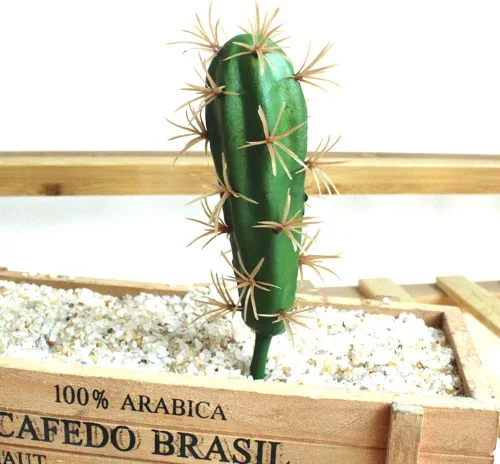 Vista 5 de FagusHome Decoración de cactus artificiales, plantas de cactus falsas, suculentas, cactus artificiales, 4 piezas sin macetas, decoración