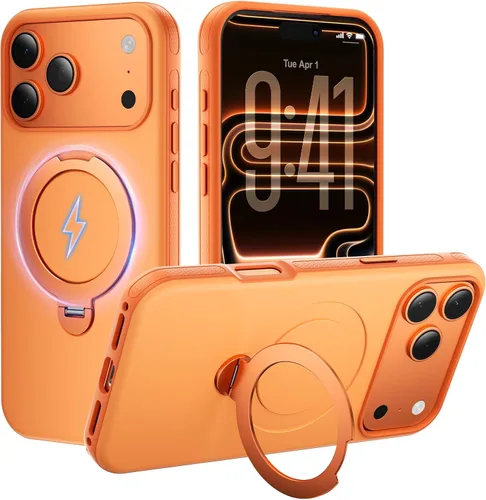Vista 21 de Funda magnética fuerte para iPhone 12 Pro Max [Protección de grado militar de 10 pies] Compatible con MagSafe, funda protectora a prueba de golpes