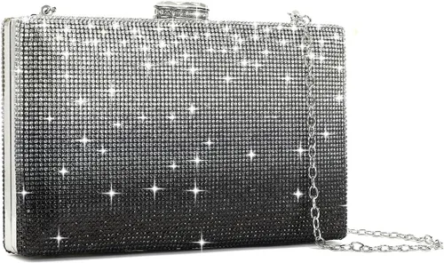 Vista 3 de CARIEDO Bolso de Mano Tipo Clutch con Lentejuelas para Mujer, Elegante Bolso de Noche con Purpurina Brillante, Cartera de Noche Llamativa