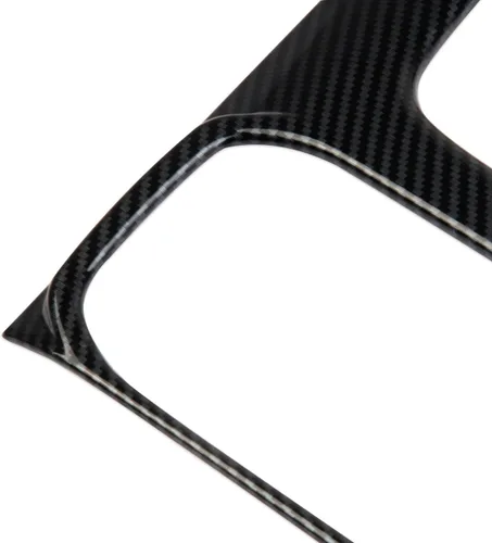 Vista 2 de Cubierta de panel de portavasos para consola central de fibra de carbono para Nissan Frontier 2022-2026