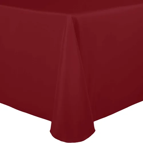Vista 32 de Ultimate Textile 60 x 102 in Oval Tablecloth Polyester Linen - Machine Washable Stain & Wrinkle Resistant Seamless Design for Dining Events - Aqua