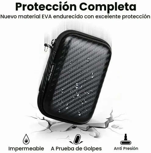 Vista 5 de Estuche para Auriculares, RISETECH Estuche de Transporte para Auriculares Soporte de Almacenamiento Mini Bolsa Auriculares Bolsa Pequeña Accesorios