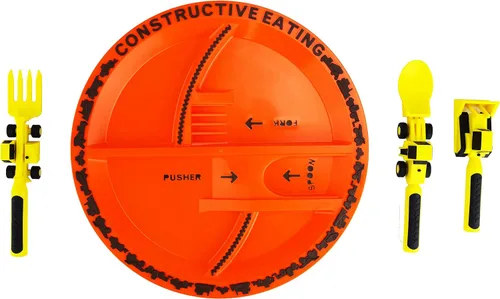 Vista 6 de Combo de construcción con conjunto de utensilios, plato e individual de Constructive Eating