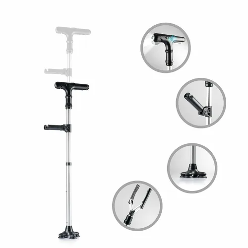 Vista 13 de Bastón Extensible con LED, Alarma y Mano Mecánica Hannde InnovaGoods