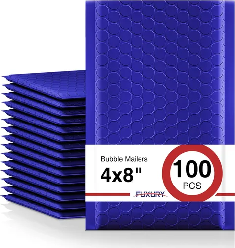 Vista 10 de Fuxury Paquete de 100 sobres acolchados impermeables de burbujas negras de Negro