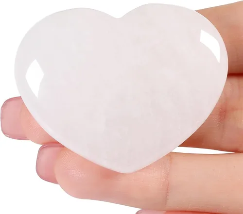 Vista 16 de MAIBAOTA 45 mm Cristal Corazón de Roca Piedra Grande Cristales de Sanación Regalos para Mujeres Piedra Natural Reiki Gema Pulida Rocas