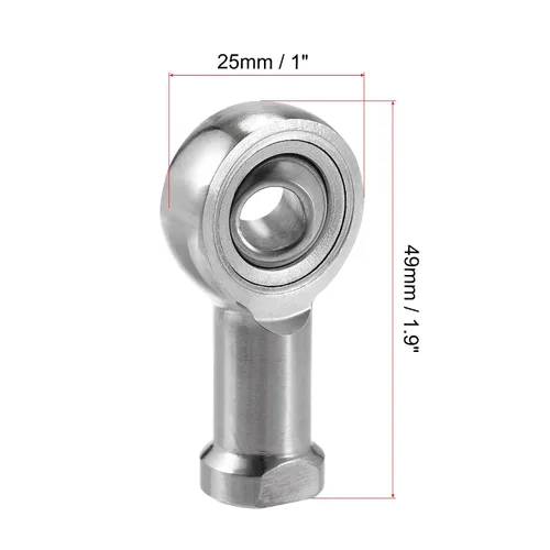 Vista 2 de uxcell SSI8T/K Rod End Bearing 8mm Bore Stainless Steel M8x1.25 Female Thread Right Hand