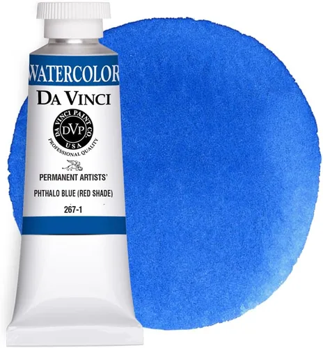 Vista 8 de DA VINCI PAINTS Pintura Acuarela Profesional para Artistas, Azul Cobalto, 15mL
