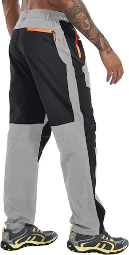 Vista 17 de TBMPOY Pantalones cargo de senderismo para hombre, ligeros, impermeables, de secado rápido, pantalones de montaña, pesca, camping