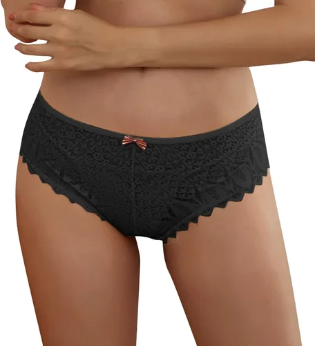 Vista 3 de Bragas sexis para mujer, traviesas slutty de talla grande, tanga de ganchillo, transpirable, encaje entrecruzado, tiro bajo, festoneado, hipster, 0