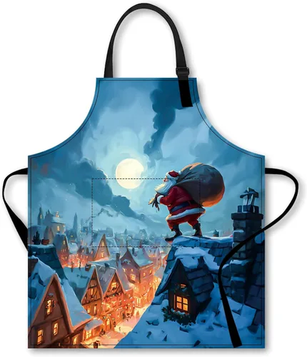 Vista 14 de Nuxovilar Bonito delantal de cocina, 26.77 x 30.7 pulgadas, ideal para cocinar diariamente, hornear, preparación de jardín