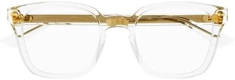 Vista 2 de Gucci GG 0184O 011 Crystal Square 1.969 in Gafas para hombre, Cristal