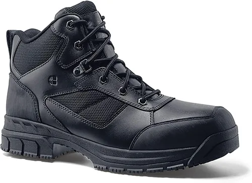 Vista 2 de Shoes for Crews Voyager II - Botas de trabajo unisex con punta suave y punta de acero, antideslizantes, resistentes al agua, color negro, Negro