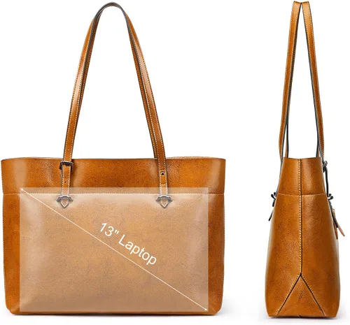 Vista 6 de Bolso de hombro para mujer S-ZONE, de estilo clásico y cuero, versión mejorada.