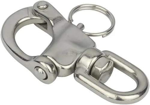Vista 3 de Grilletes giratorios de acero inoxidable 316 con pasador de liberación rápida para barco, correa de perro, pulsera, cámara de 3