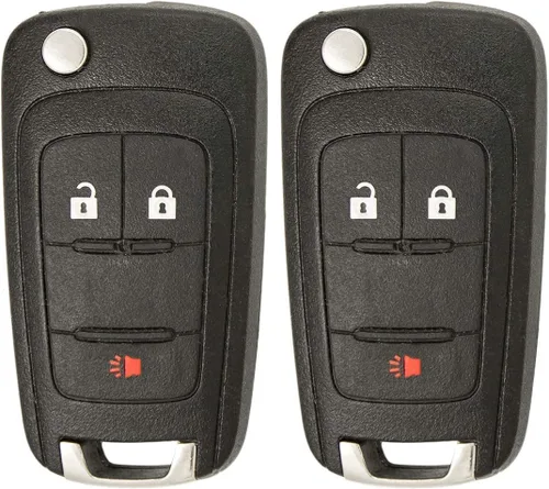 Vista 7 de Keyless2Go Repuesto para Mando a Distancia sin Llave, Llavero de Auto de 3 Botones Flip para OHT01060512