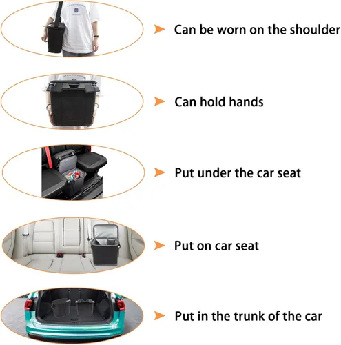 Vista 5 de PSLER Defender Center - Contenedor de almacenamiento para debajo del asiento + bolsa de hielo, caja de almacenamiento extraíble debajo del asiento