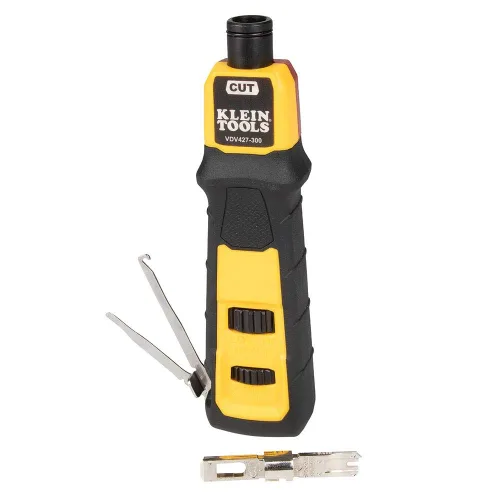 Vista 4 de Klein Tools VDV501-851 Kit de probador de cables y herramienta de perforación de impacto con hoja 66/110 y Klein Tools VDV226-110 Trinquete modular