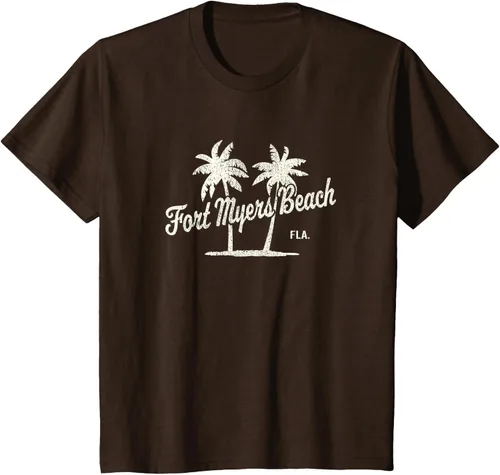 Vista 56 de Fort Myers Beach Florida Vintage 70s Palm Trees Graphic T-Shirt