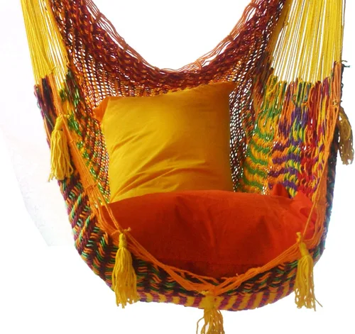 Vista 2 de Hamacas Rada – Silla Hamacas Deluxe – Maya estilo, Multicolor