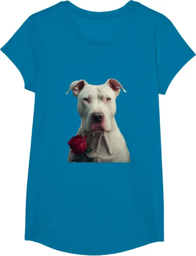 Vista 34 de Dogo Argentino Valentines Day Camiseta, Negro