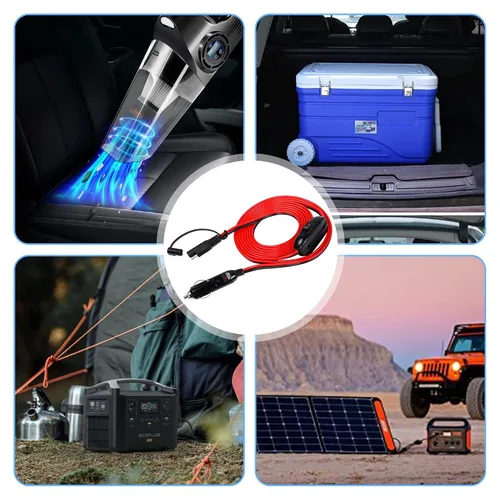 Vista 7 de SinLoon Cable de cargador de batería SAE con interruptor, 12 V 10 A, enchufe macho a impermeable, adaptador de liberación rápida, cable de carga