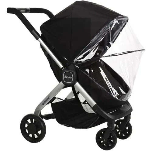 Vista 4 de Diono Quantum Lux - Funda de lluvia para cochecito, protección impermeable premium, protección contra el viento y la lluvia, cubierta transparente