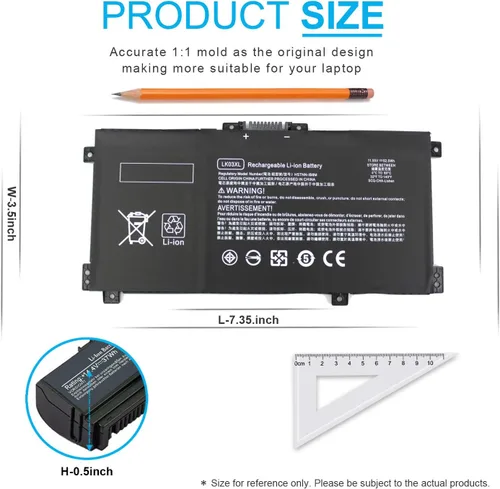 Vista 2 de Batería para portátil LK03XL L09281-855 para HP Envy X360 Convertible 17-AE 17M-AE 17T-AE 17-BW 17M-BW 17-CE 17M-CE 17T-CE 17T-BW 15-BP 15M-BP 15-BQ