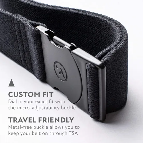 Vista 3 de Arcade Cinturón para hombre Adventure Ranger correa elástica resistente, hebilla no metálica para viajes