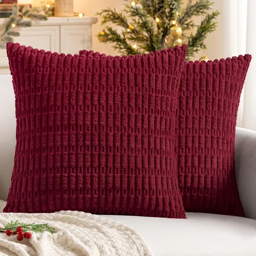 Vista 92 de MIULEE - Paquete de 2 fundas de cojín decorativas de corduroy, modernas y boho, suaves, con rayas, decoración del hogar, sofá, sala de estar, sillón