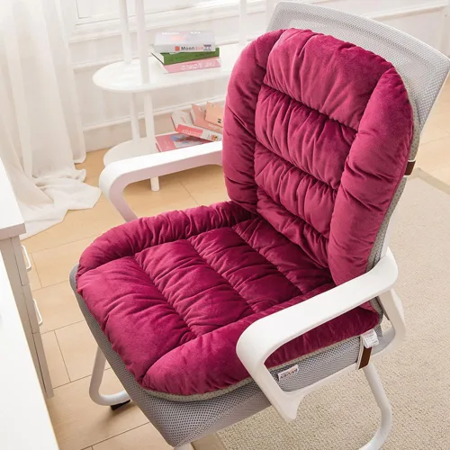 Vista 14 de Cojín para Silla de Oficina con Asiento Suave, Funda Desmontable, Soporte Lumbar, para Silla Mecedora, 90x50cm