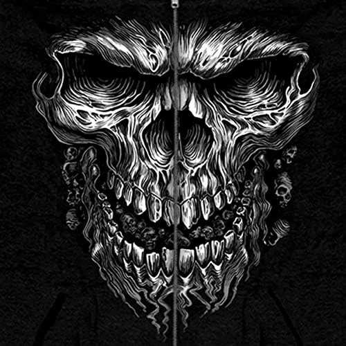 Vista 3 de Hot Leathers Sudadera con capucha Shredder Skull para hombre