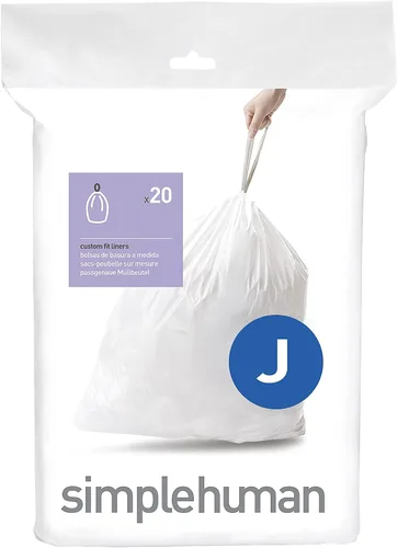 Vista 57 de simplehuman Forro para bote de basura de ajuste personalizado, 45 litros/12 galones, 20 unidades (paquete de 2)