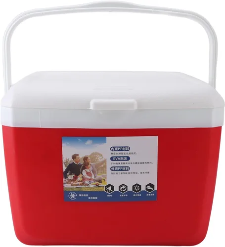 Vista 11 de Enfriador portátil aislado con asa, caja de hielo portátil, enfriador de campamento, bolsa térmica portátil para campamento, portón trasero, playa