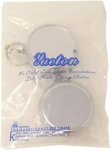 Vista 4 de yueton Paquete de 2 llaveros tipo pastillero, contenedor de pastilleros, llavero portátil, caja de pastillas/caja de almacenamiento