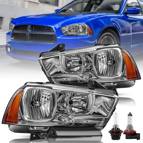 Vista 15 de Conjunto de faros halógenos Bingbingmotor para Dodge Charger 2015-2023