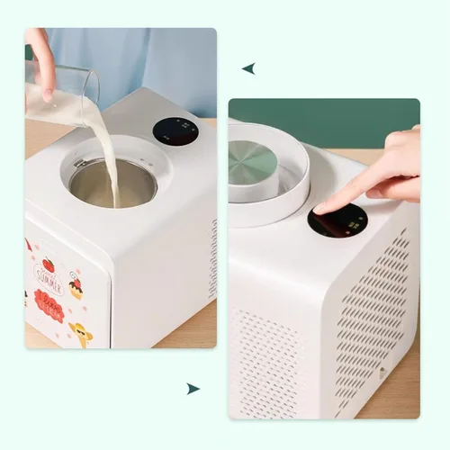 Vista 5 de Máquina para hacer helados, máquina automática de helados, mini helados domésticos, máquina casera de cono de yogur, máquina de helado para helados